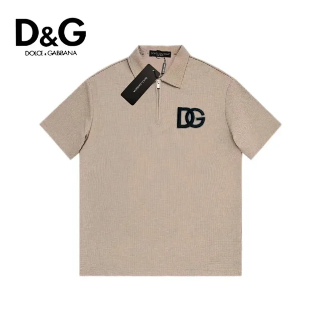 Dolce & Gabbana Shirts Short-Sleeve Zip Polo Shirt product detail image 6