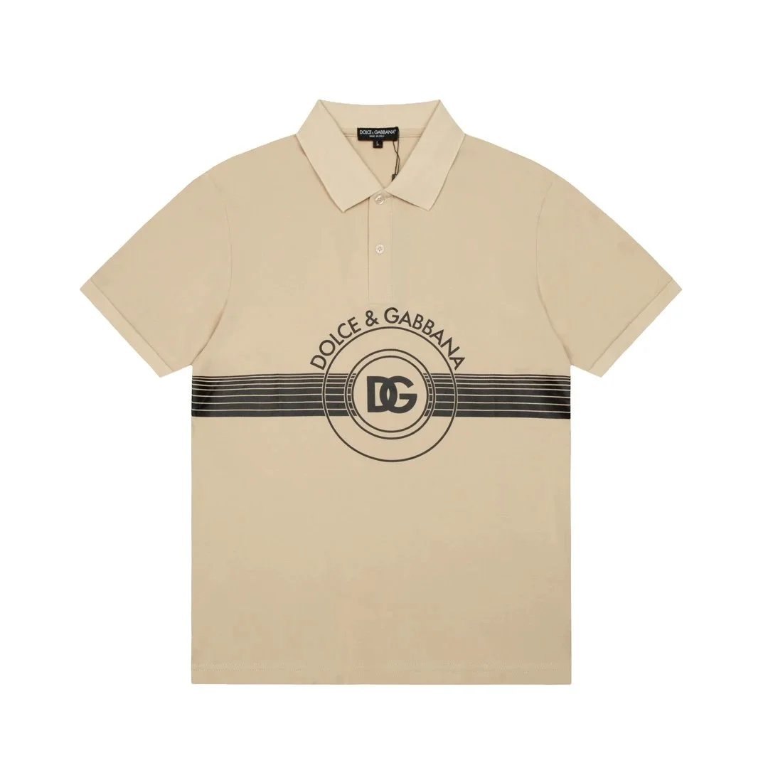Dolce & Gabbana Dolce & Gabbana Beige Polo Shirt with DG Logo Beige