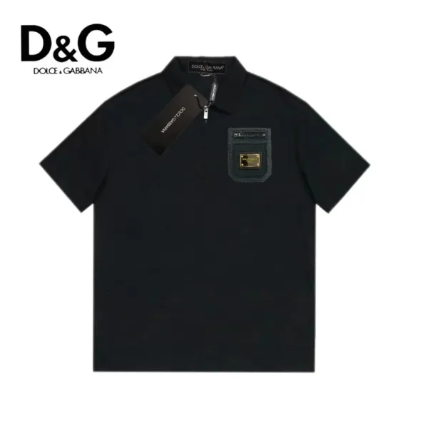 Dolce & Gabbana Logo Patch Black Polo - 7