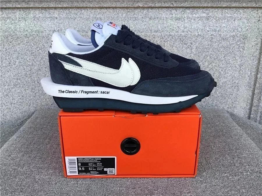 Nike LDWaffle x Sacai Orange Beige Sneakers - 10
