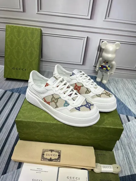 Gucci Rhyton White Perforated Sneakers - 3