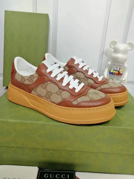 Gucci Rhyton White Perforated Sneakers - 9