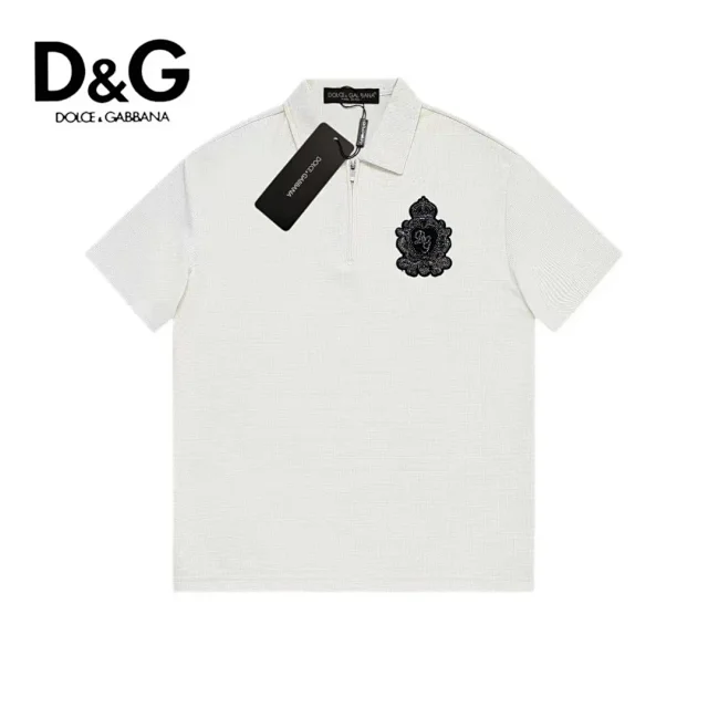 Dolce & Gabbana Shirts Short-Sleeve Zip Polo Shirt product detail image 4