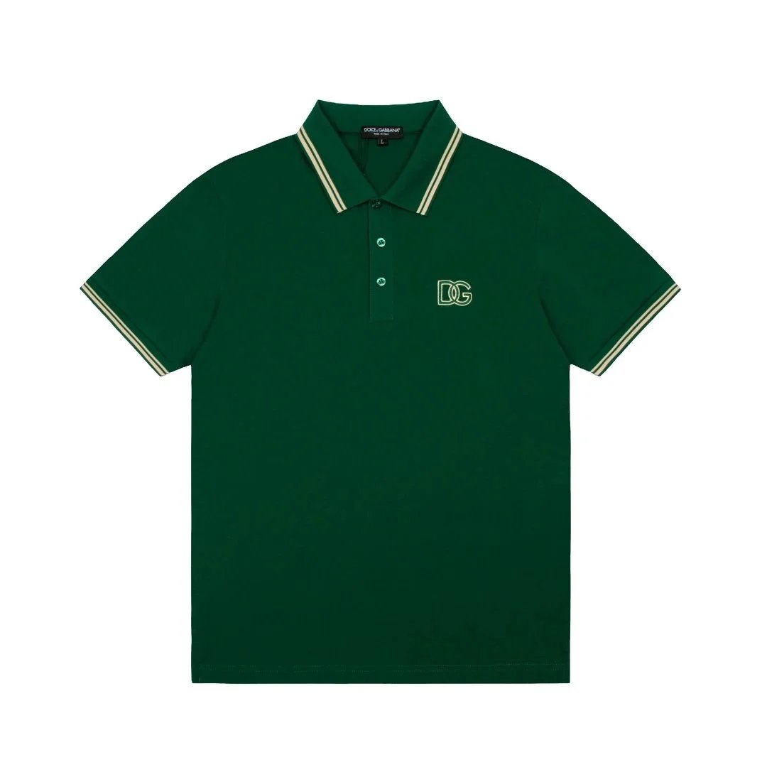 Dolce & Gabbana Dolce & Gabbana Green DG Logo Polo Shirt Green