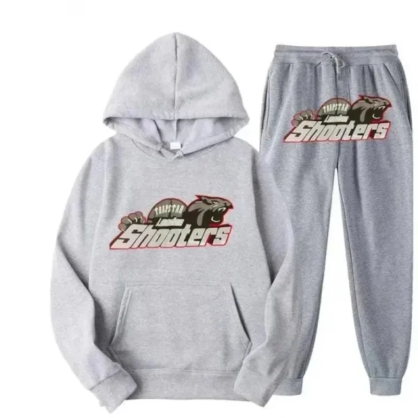 Trapstar London Shooters Hoodie and Sweatpants Set Gray Casual Set - 1