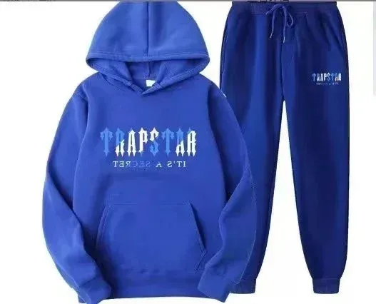 Trapstar It's A Secret Hoodie and Sweatpants Set Royal Blue Tracksuit - 1