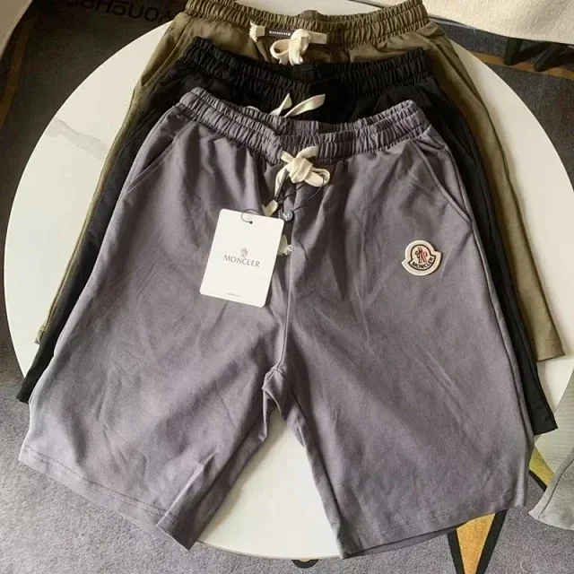 Moncler Shorts Elastic-waist drawstring with logo patch product detail image 7