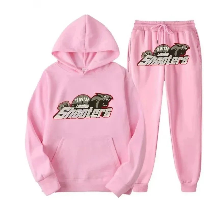 Trapstar London Shooters Pink Hoodie and Sweatpants Set - 1