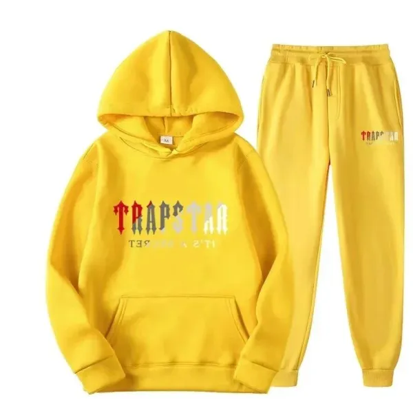 Trapstar Yellow Graphic Hoodie and Sweatpants Set - 1