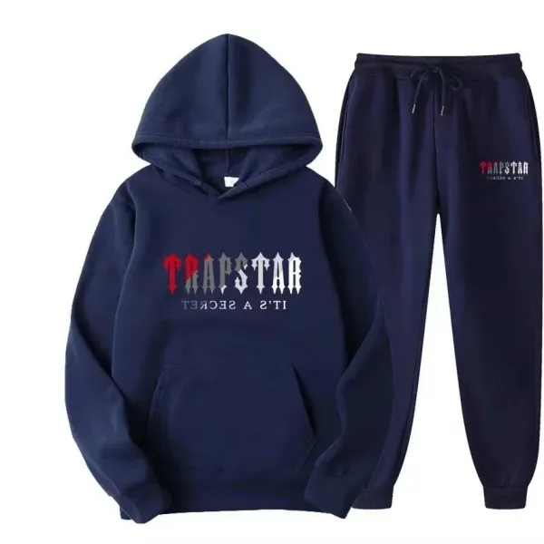 Trapstar It's A Secret Hoodie and Sweatpants Set Navy - 1