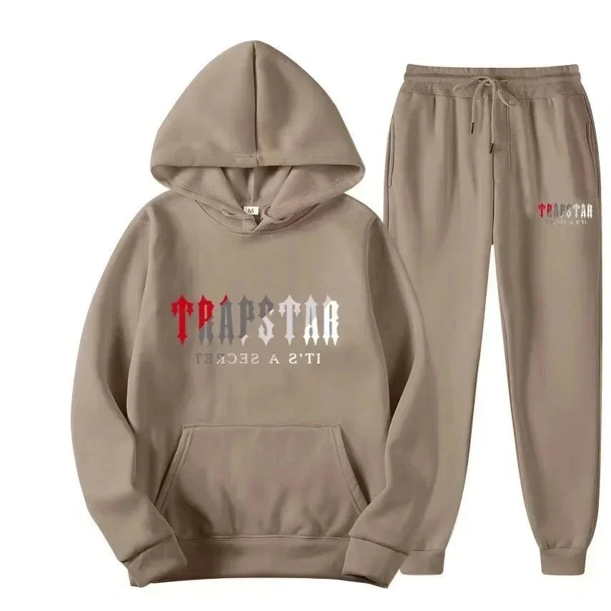 Trapstar It's A Secret Hoodie and Sweatpants Set Beige Casual-Set - 1