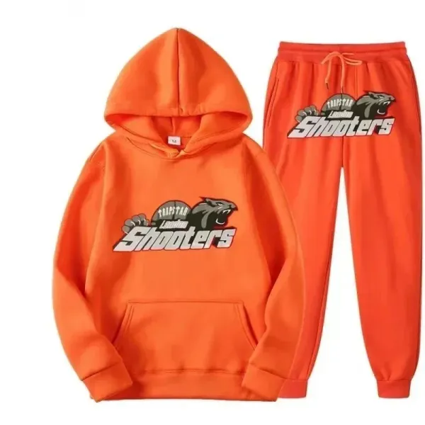 Trapstar London Shooters Orange Hoodie and Sweatpants Set - 1
