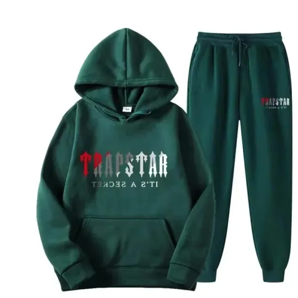 Trapstar It's A Secret Hoodie and Sweatpants Set Army Green - 1