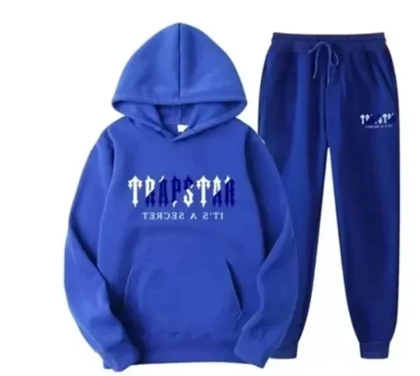Trapstar Blue Hoodie and Sweatpants Set - 1