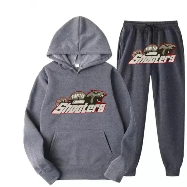 Trapstar London Shooters Hoodie and Sweatpants Set Gray - 1