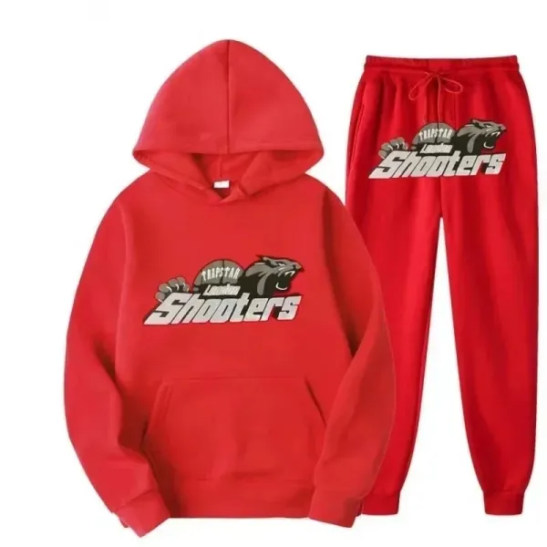 Trapstar London Shooters Red Hoodie and Sweatpants Set - 1