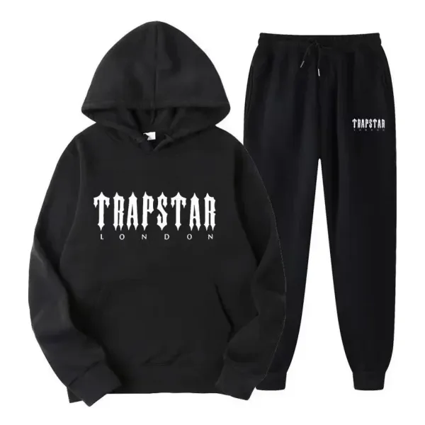 Trapstar London Black Hoodie and Sweatpants Set - 1