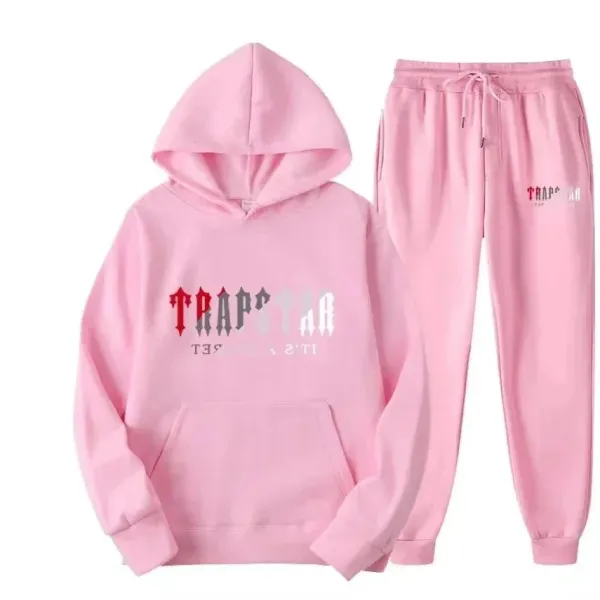 Trapstar Pink Graphic Hoodie and Sweatpants Set - 1