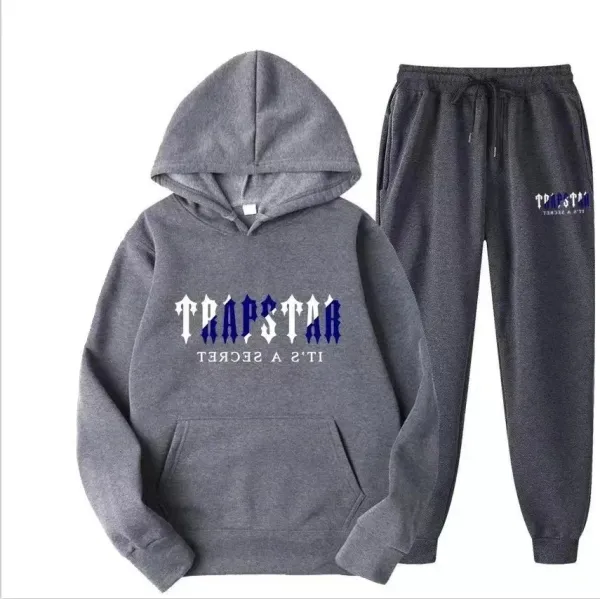 Trapstar It's A Secret Hoodie and Sweatpants Set Gray - 1