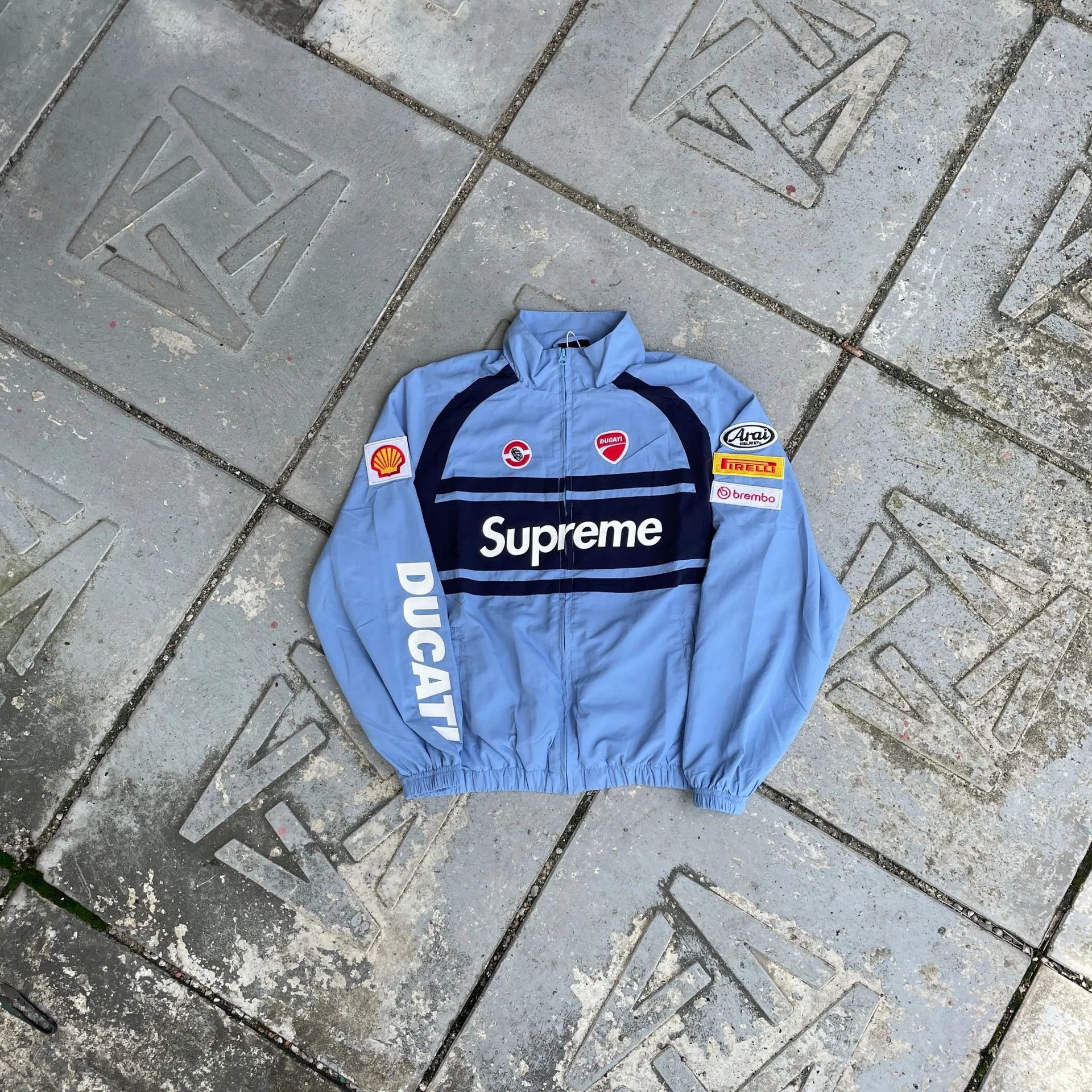 Supreme Tracksuits Ducati Collaboration Racing Tracksuit — Collaboration motorcycle top/blue