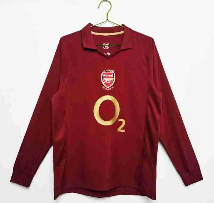 Arsenal FC 2004-05 Third Long-Sleeve Jersey Burgundy