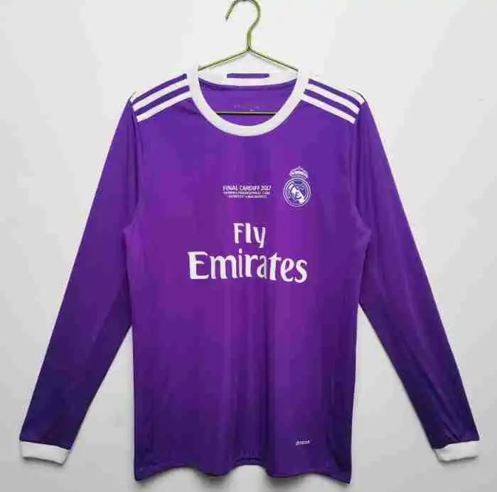 Real Madrid 2017 UEFA Champions League Final Third Kit Purple Long-Sleeve Jersey