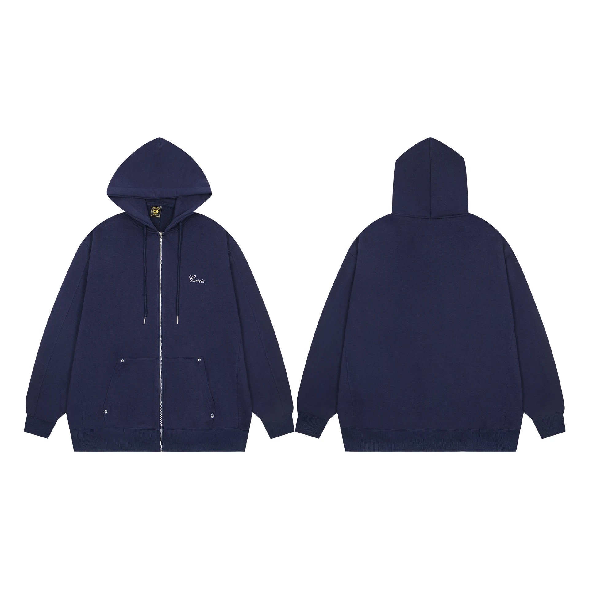 CORTEIZ Arch Logo Zip-Up Hoodie Burgundy - 6