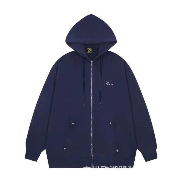 CORTEIZ Arch Logo Zip-Up Hoodie Burgundy - 7