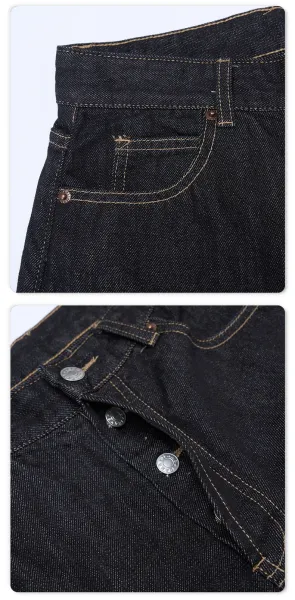 Unbranded Wide-Leg Cropped Denim Jeans Navy - 11
