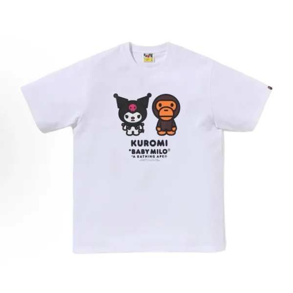 A Bathing Ape x Sanrio Kuromi x Baby Milo White T-Shirt - 1