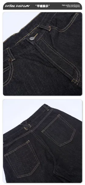 Unbranded Wide-Leg Cropped Denim Jeans Navy - 10