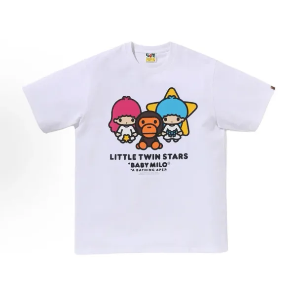 A Bathing Ape x Sanrio Little Twin Stars Baby Milo White T-Shirt - 1