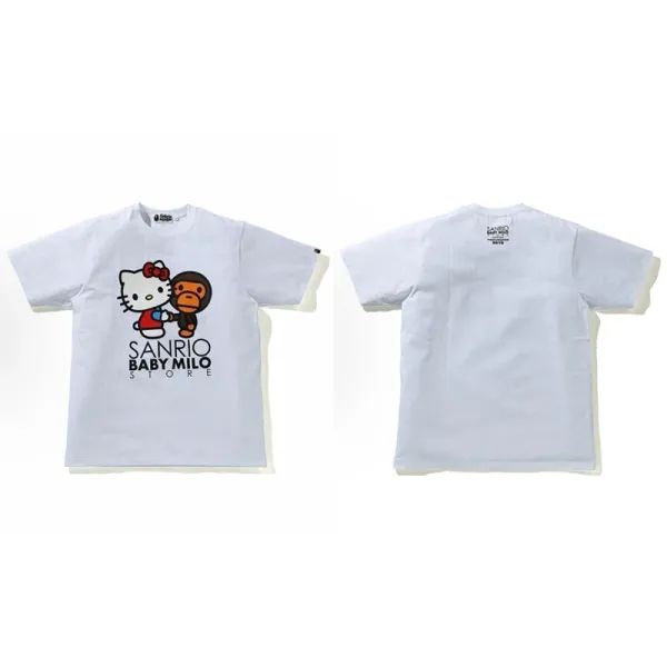 Hello Kitty x A Bathing Ape Sanrio Baby Milo Store White T-Shirt - 1