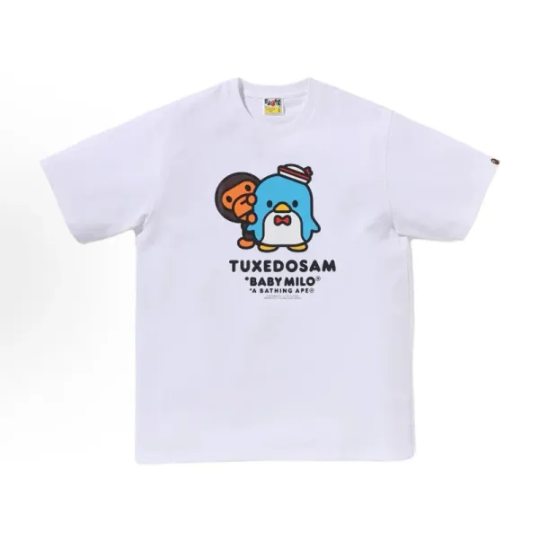 A Bathing Ape x Tuxedosam Baby Milo White T-Shirt - 1