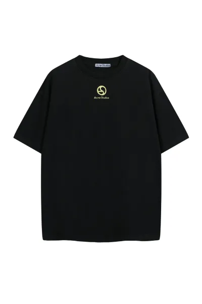 Acne Studios Logo Embroidered Black T-Shirt - 1