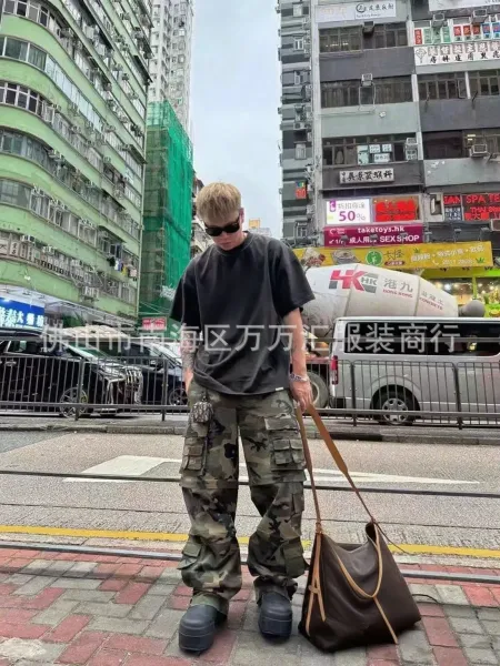 Balenciaga Cargo Pants Multicolor Camouflage Pants - 4