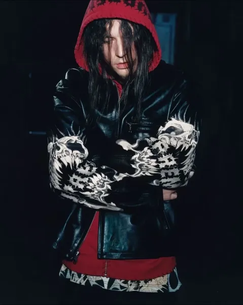Philipp Plein Skull-Print Leather Jacket Black - 2