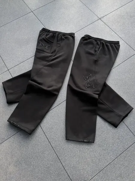 Philipp Plein X Logo Embroidered Black Sweatpants - 1