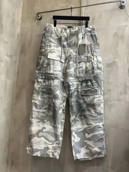 Balenciaga Camo Cargo Pants Gray - 1