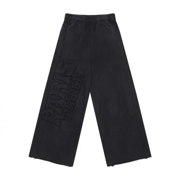 Vetements Logo Sweatpants Wide-Leg Cotton-Jersey Pants - 4