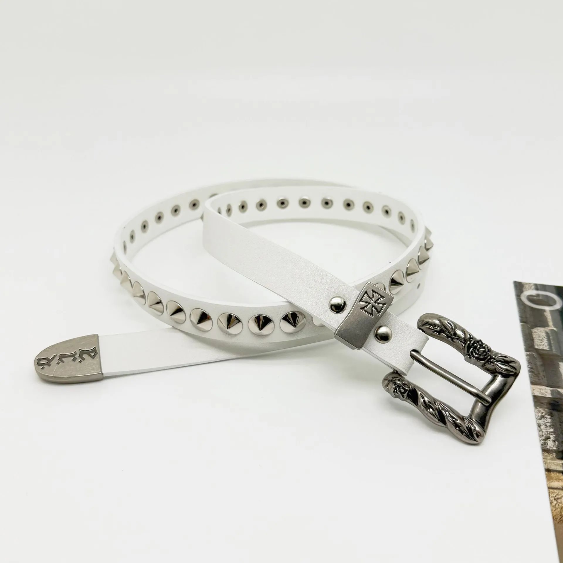 Philipp Plein Double Wrap Studded Leather Belt Black - 6