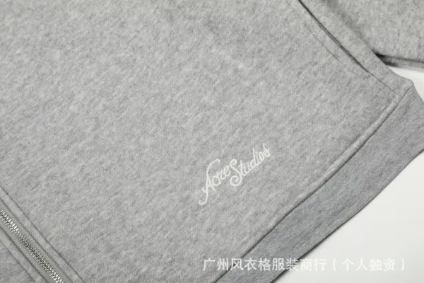 Acne Studios Script Logo Navy Blue Bomber Jacket - 8