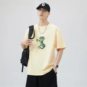 Pixel Dragon Graphic Oversized T-Shirt