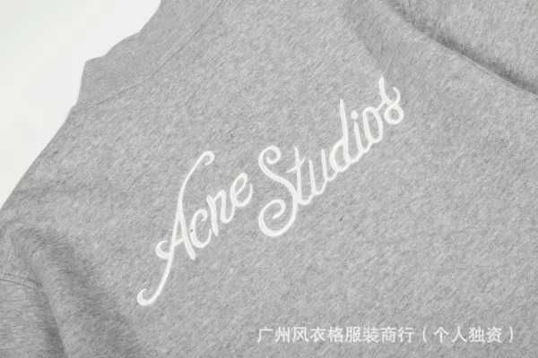 Acne Studios Script Logo Navy Blue Bomber Jacket - 9