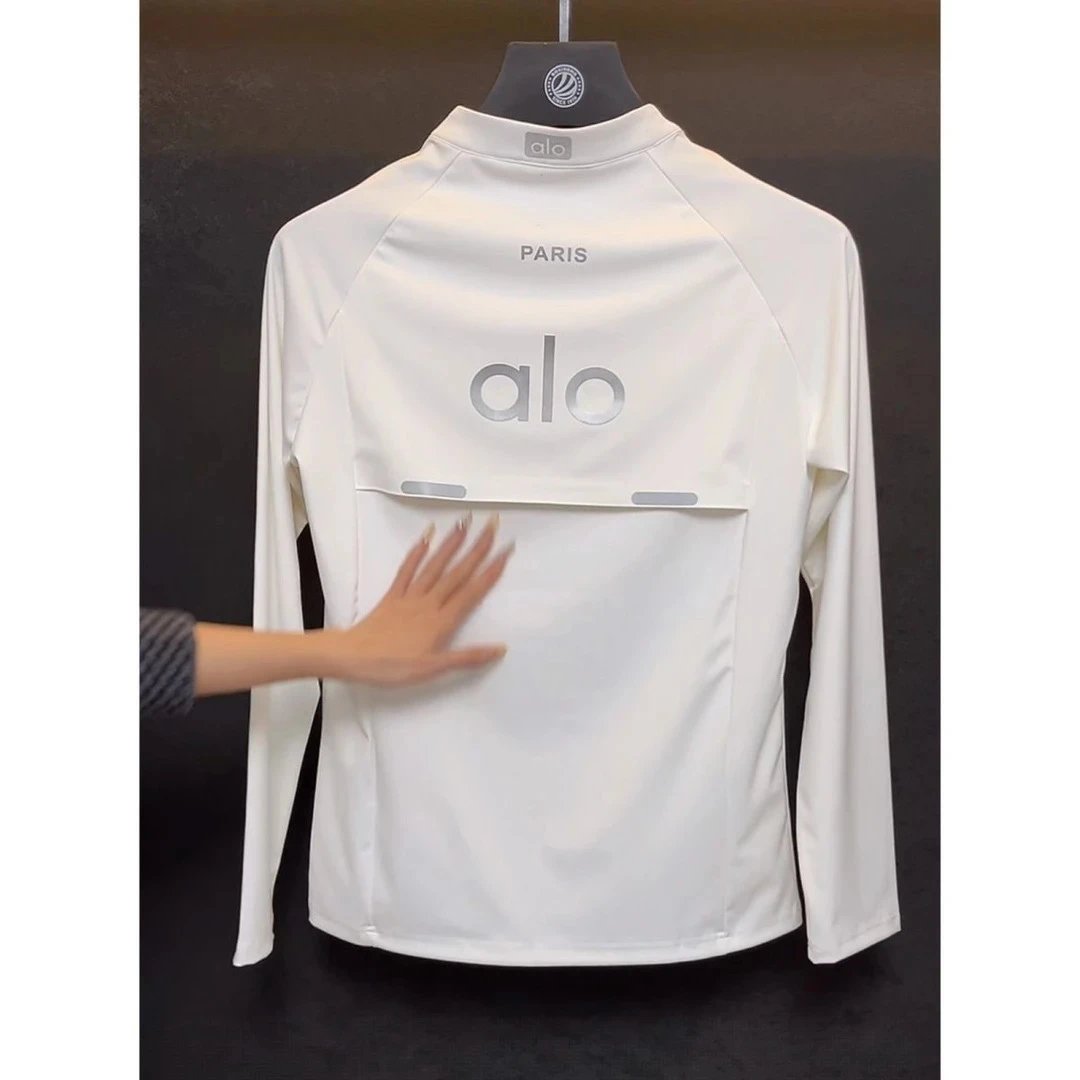 Alo Yoga Paris Long Sleeve Base Layer White - 7