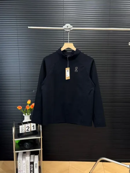On Running Half-Zip Base Layer Black Activewear Top - 1