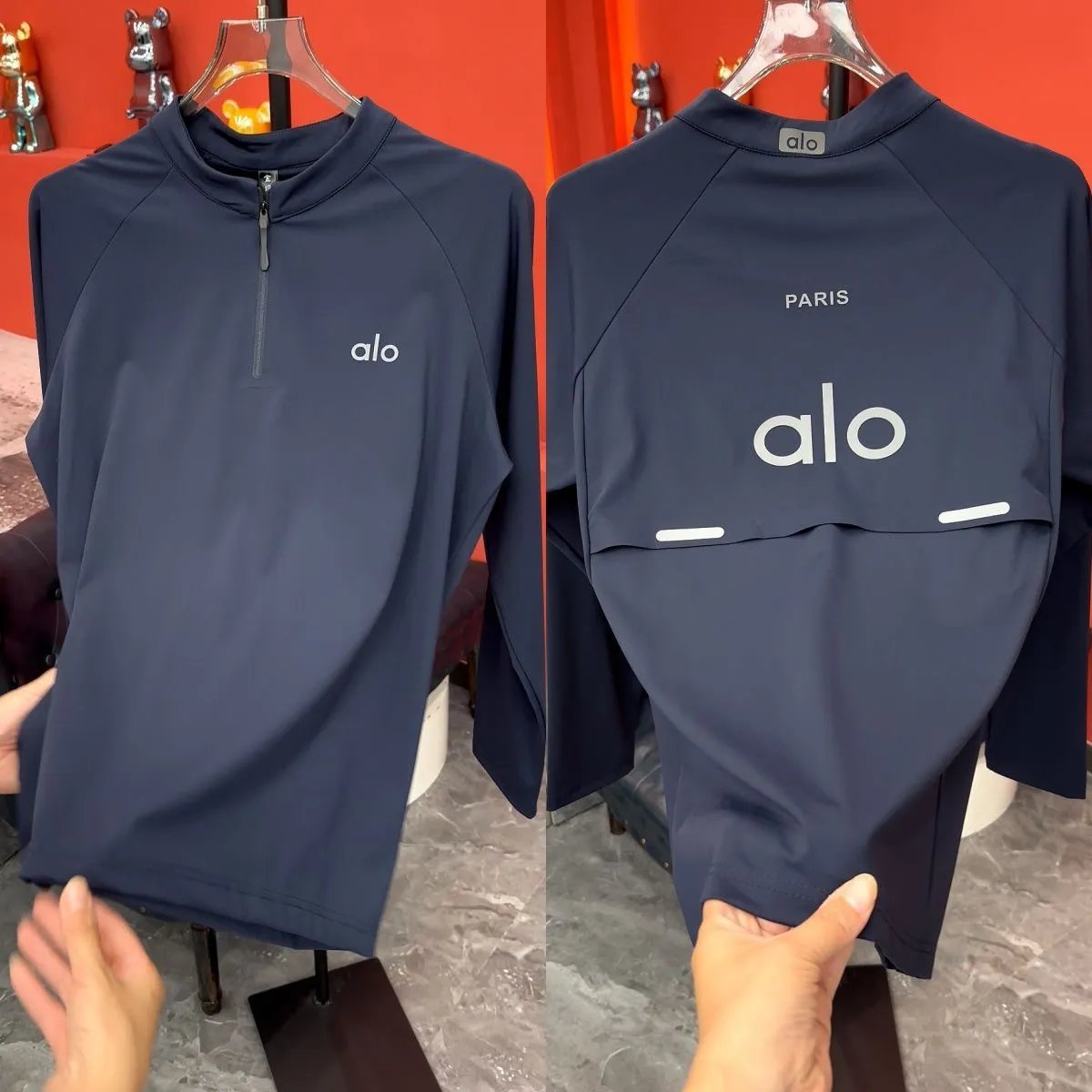 Alo Yoga Paris Long Sleeve Base Layer White - 5