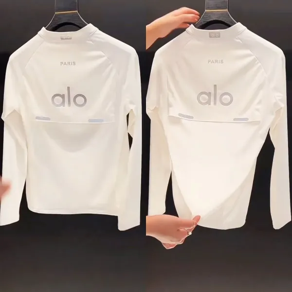 Alo Yoga Paris Long Sleeve Base Layer White - 4