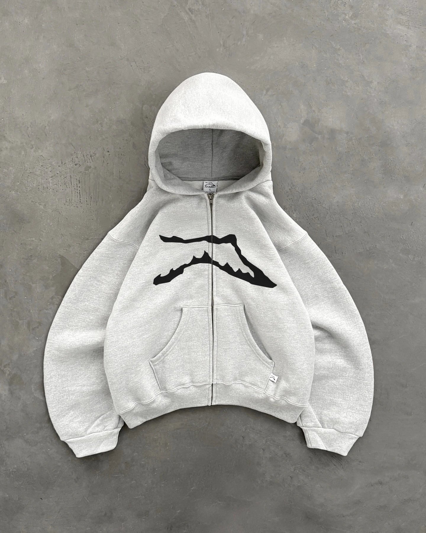 Design Mountain Graphic Zip-Up Hoodie Black - 6