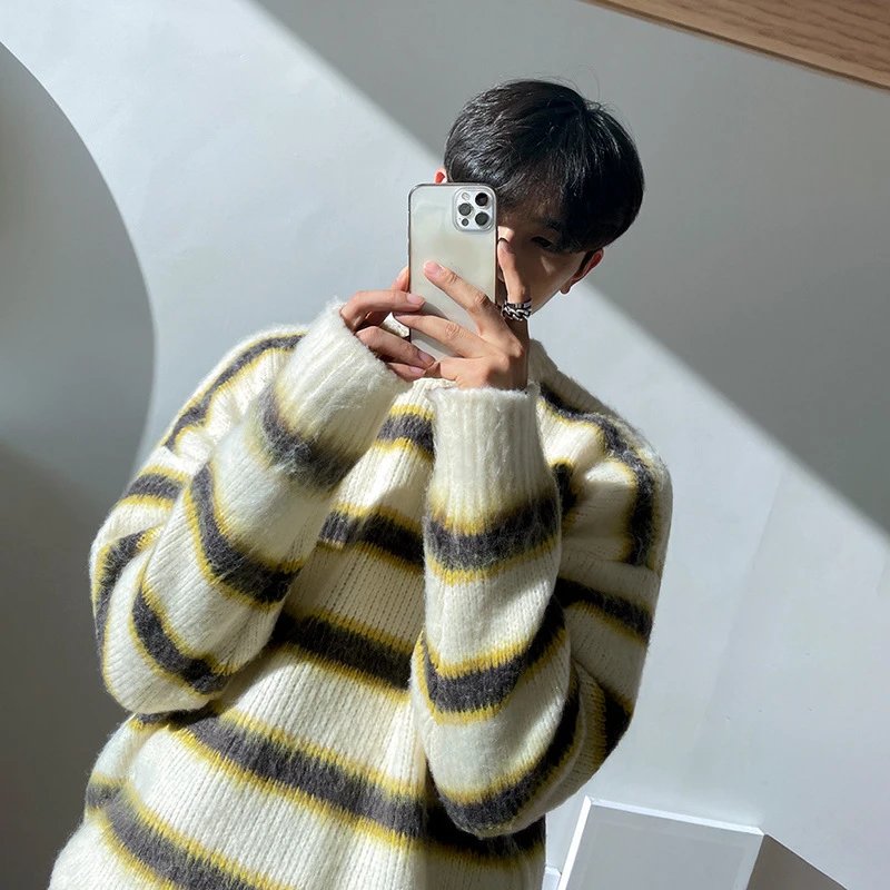 MYQ Striped Crewneck Sweater